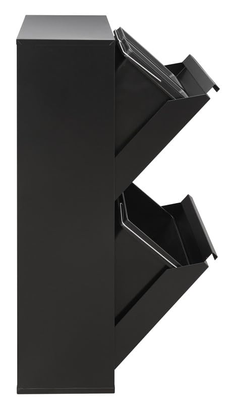 ARREGUI Basic CR406-B Mülltrennsystem aus Stahl | 3 Fächer Mülleimer für die Küche | 3 Fach Abfallei