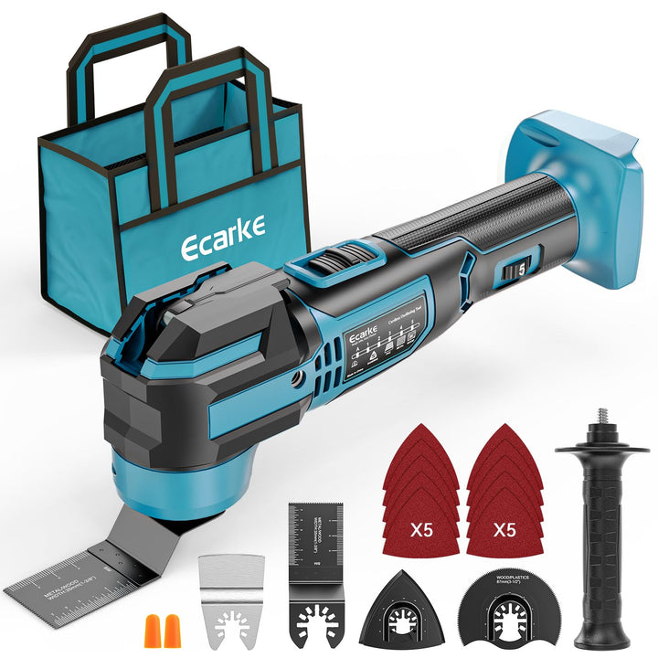 Ecarke Multifunktionswerkzeug, Akku-Oszillationswerkzeug für Makita 18V Akku, 5 Einstellbare Geschwi
