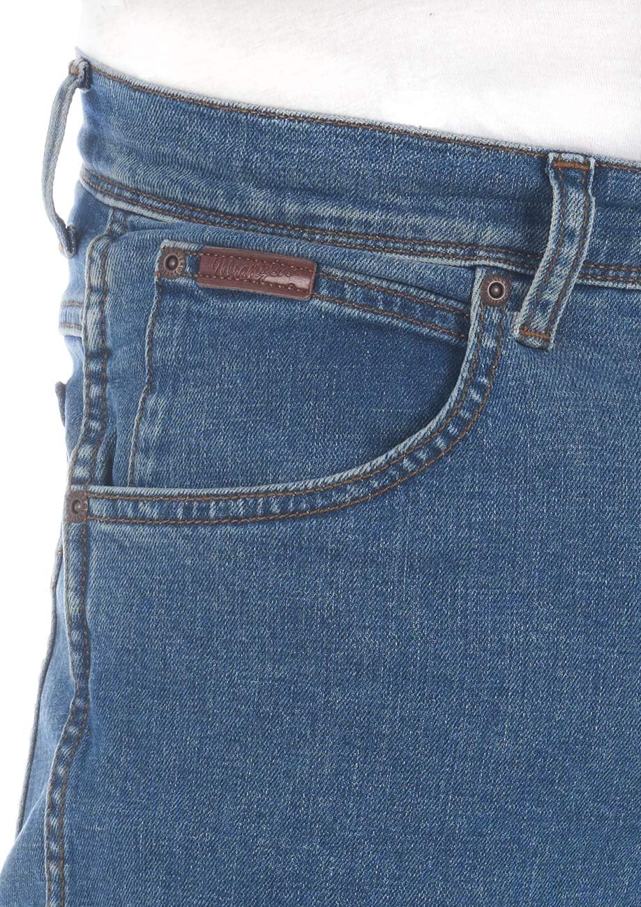 WRANGLER Herren Jeans Regular Fit Texas Stretch Hose Authentic Straight | Jeanshose Denim Baumwolle
