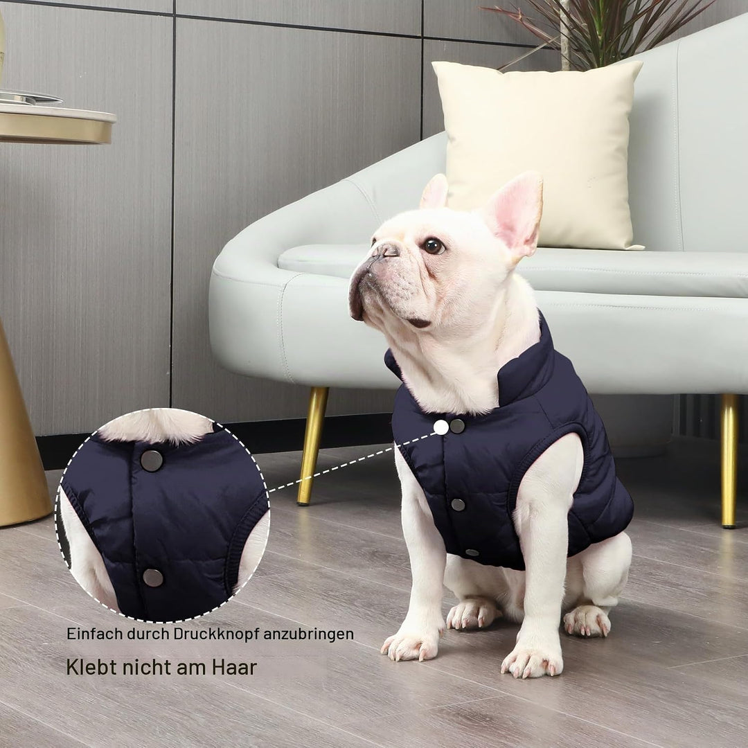 Mit Fleece gefütterte Hundejacke mit 2 Schichten von JoyDaog, sehr warm für den Winter und kaltes We
