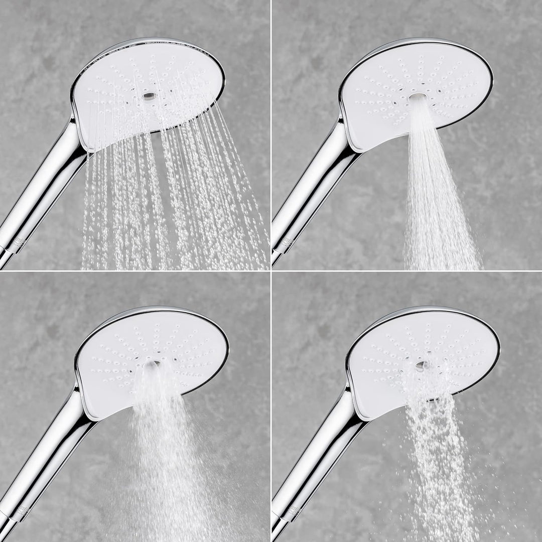 Mira Showers 2.1605.261 Schalter Switch Duschkopf mit vier Strahlarten, Chrome, Stand Alone, Chrome