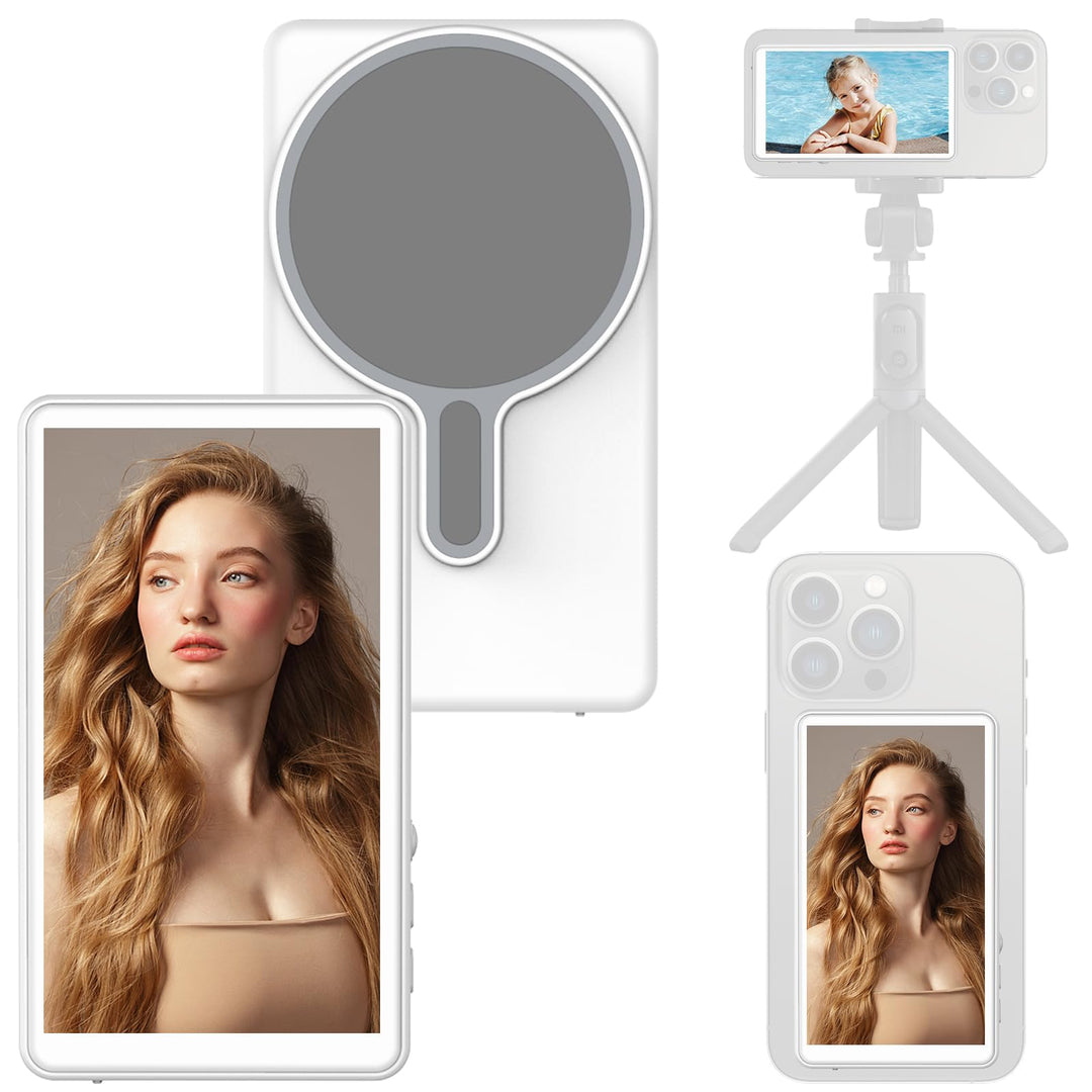 OBEST Telefon Vlog Selfie Monitor Bildschirm, Telefon Rückkamera Selfie Zubehör, Wireless Bluetooth