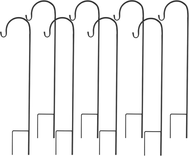 unho 8 Stück Schäferhaken aus Metall, Gartenstab Gartenstecker mit Haken für Solarleuchten, Laternen