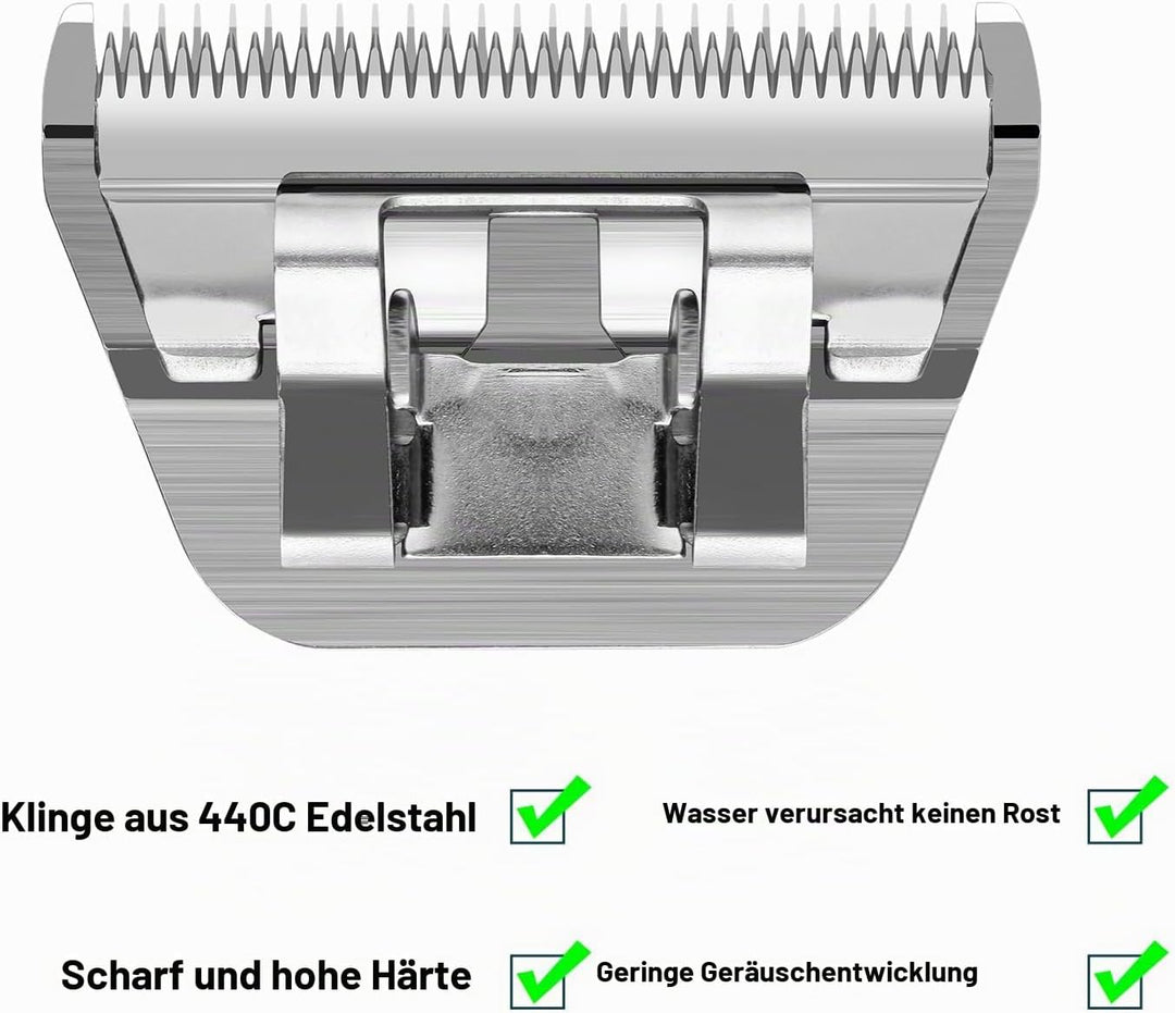 BESTBOMG 10W breite,abnehmbare Klingen für die Fellpflege von Haustieren,kompatibel mit den Schermas