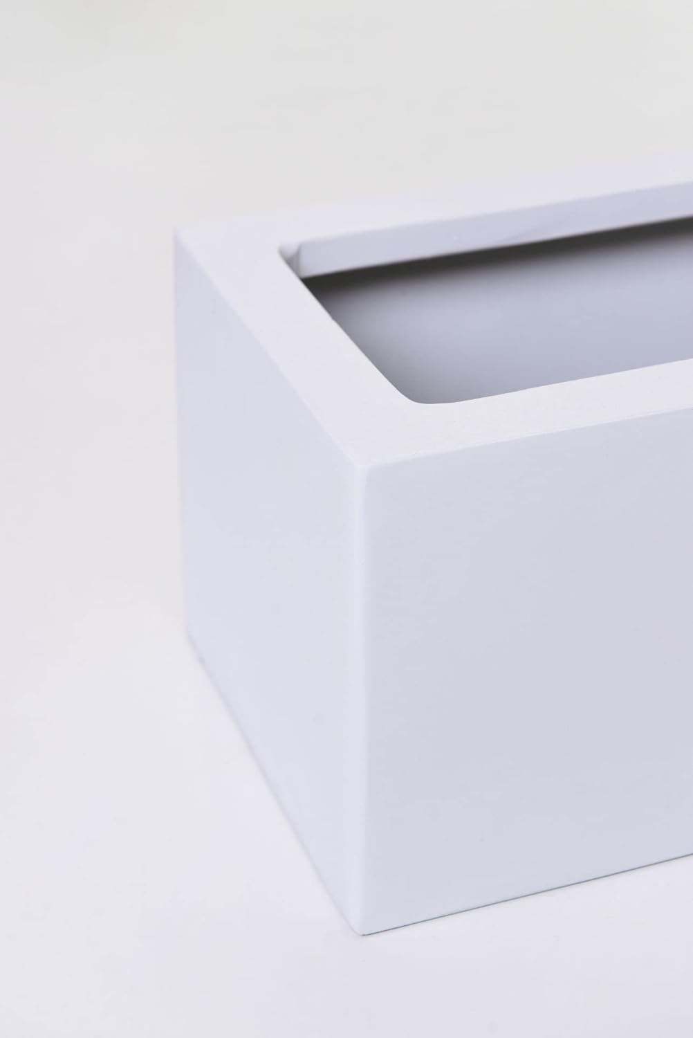 VIVANNO Blumenkasten Balkonkasten Pflanzkasten Fiberglas FLOBO weiss - 15x60x17 cm, Weiss