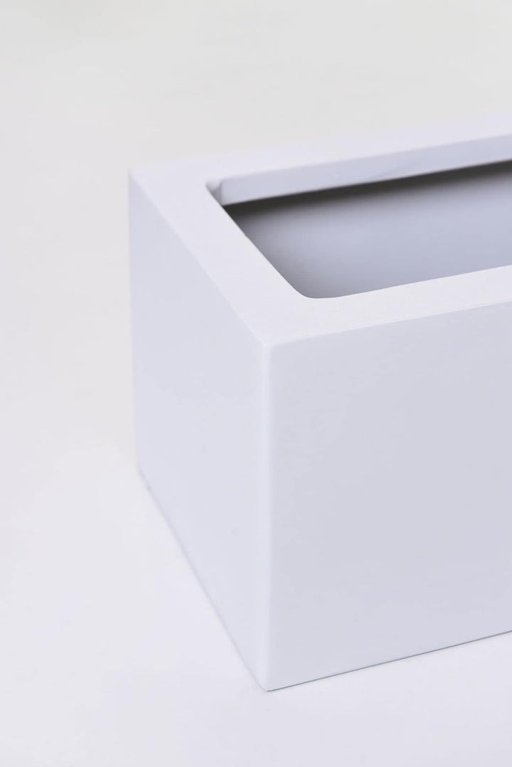 VIVANNO Blumenkasten Balkonkasten Pflanzkasten Fiberglas FLOBO weiss - 15x60x17 cm, Weiss