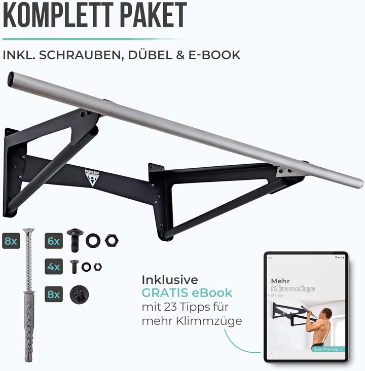 PULLUP & DIP - Muscle Up Bar Klimmzugstange Wand für Outdoor Indoor | Calisthenics | Klimmzugstange