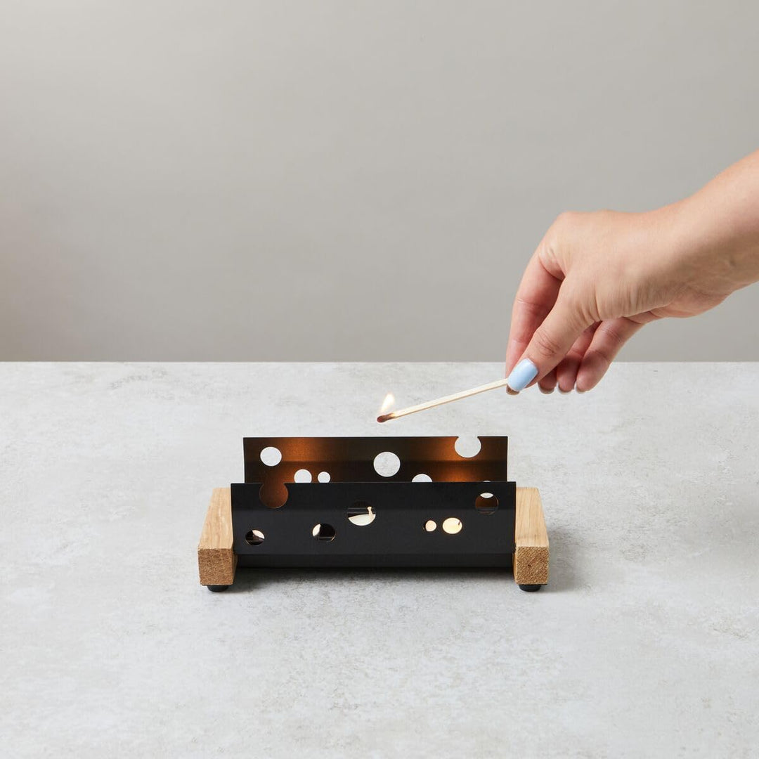 Boska Raclette 2 Personen Vienna - Mini raclette für Zwei Teelichter - Functional Design Dunkles Hol