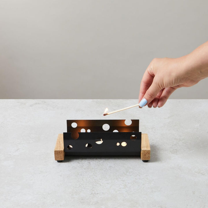 Boska Raclette 2 Personen Vienna - Mini raclette für Zwei Teelichter - Functional Design Dunkles Hol