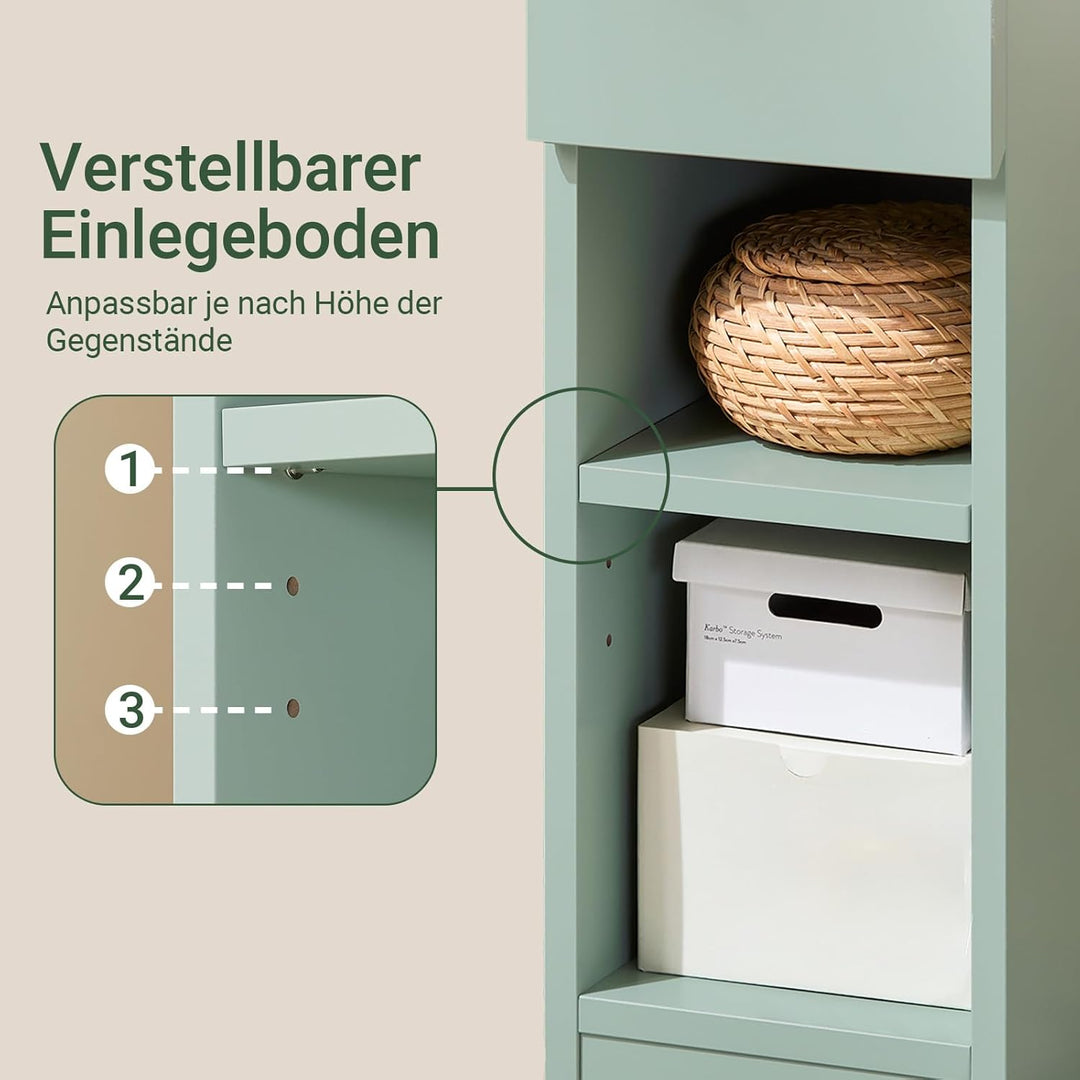 SoBuy Nachttisch mit Schublade für Boxspringbett Sofatisch Beistelltisch schmal Telefontisch Nachtsc