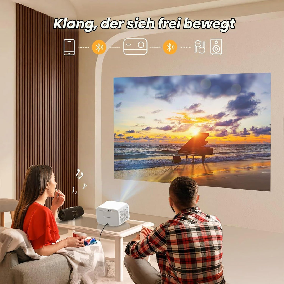 1080P Native Projektor, Yaber L2s Nahtloser Autofokus, Video Beamer mit WiFi6 und Bluetooth 5.1 Heim