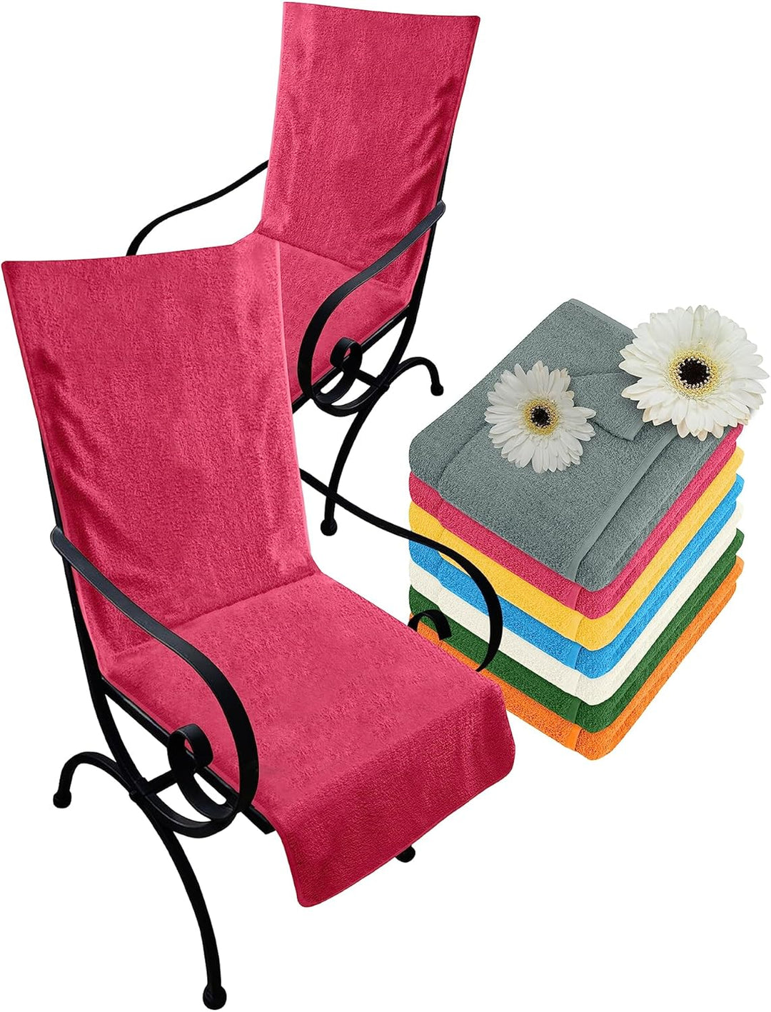 Dyckhoff Doppelpack Schonbezüge für Gartenstuhl & Gartenliege 277.297, Gartenstuhl (60 x 130 cm), Bo