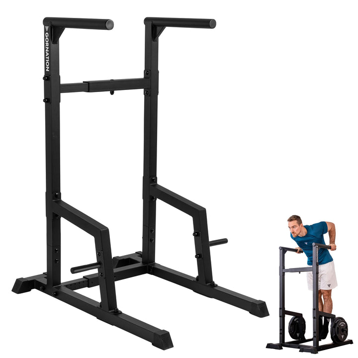 GORNATION Dip Station für Calisthenics &amp; Homegym, Verstellbare Dip Barren Indoor &amp; Outdoor, Freisteh