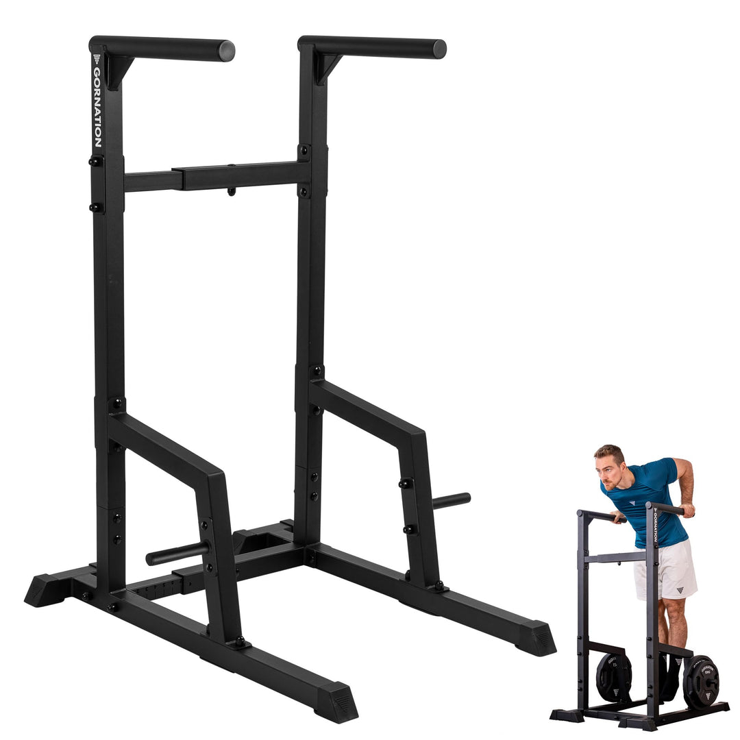 GORNATION Dip Station für Calisthenics &amp; Homegym, Verstellbare Dip Barren Indoor &amp; Outdoor, Freisteh