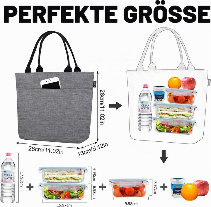 AOSBOS Kühltasche Klein Leicht Lunch Tasche Isoliertasche zur Arbeit Schule Faltbar Wasserdicht Reis