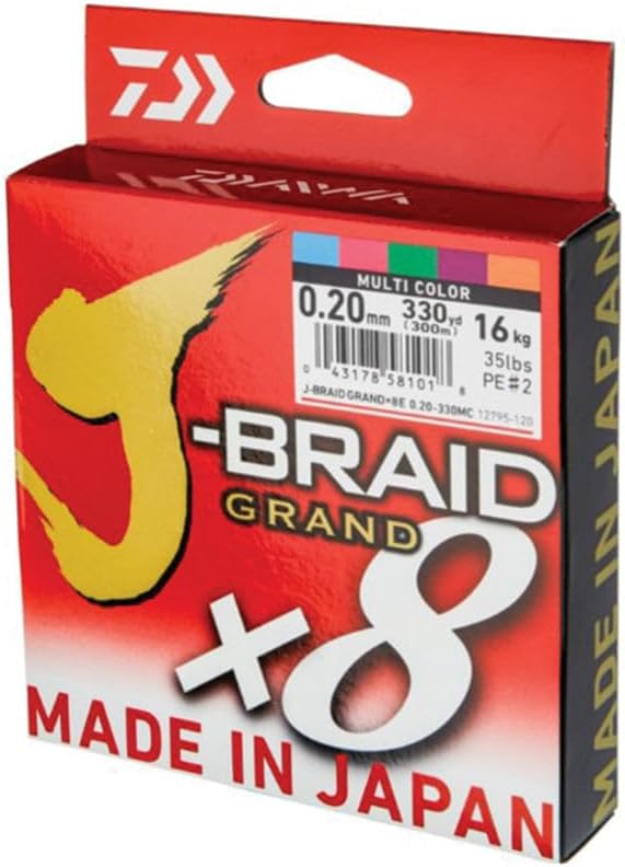 Daiwa Tresse 8 Brins J-Braid Grand X8-270m - PE.6 - D.0.35mm - R.36kg - Bleu - 12796135