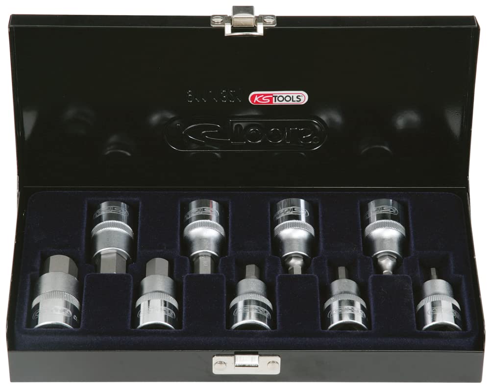 KS Tools 922.1321 Set von 9 Sechskant Schraubendreher Sockets 17 mm 1/2 4