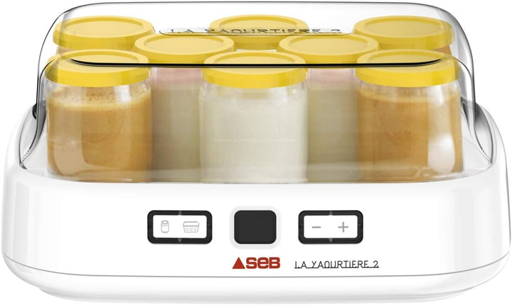 SEB Joghurtbereiter 2 mit LCD-Display, 2 automatische Programme, Joghurt, 8 Käsegefässe, 1 l, inkl.