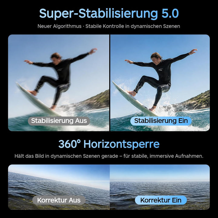 XTU S7 PRO 4K Action Kamera 50FPS - Super 5.0 Stabilisierung, AI ISP, Magnetische Schnellhalterung,
