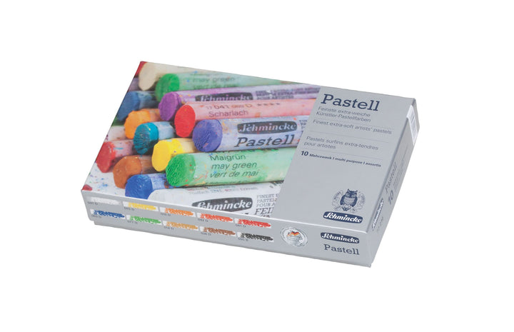 Schmincke – Pastell, Grundsortiment mit 10 Farben, 77 210 097, Kartonset mit 10 Pastellstiften, hand