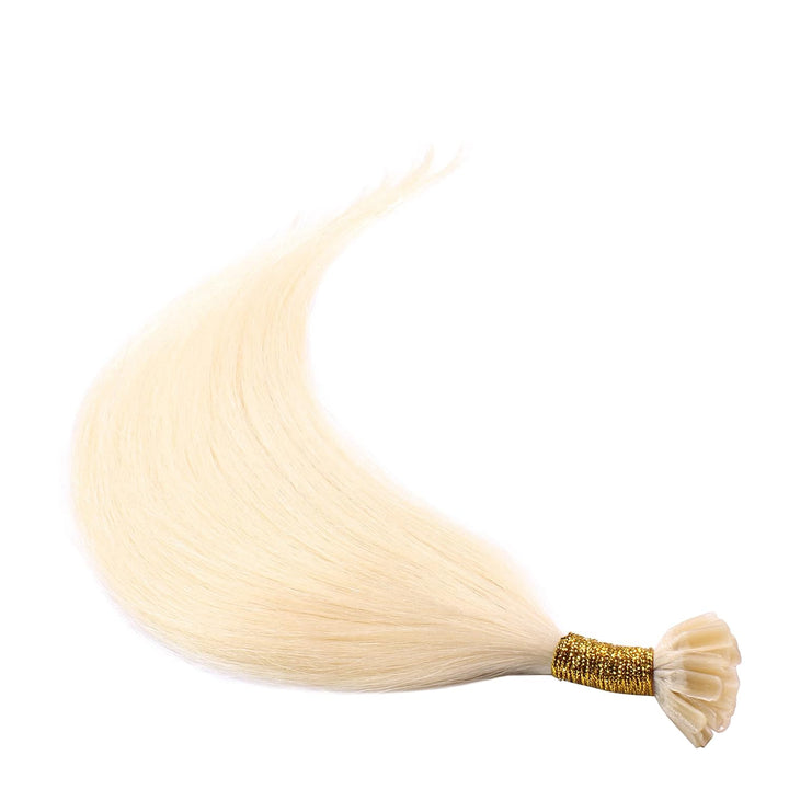 hair2heart Premium Extensions Echthaar Bondings glatt - 50 Strähnen 0.8g 40cm 10/0 hell-lichtblond #
