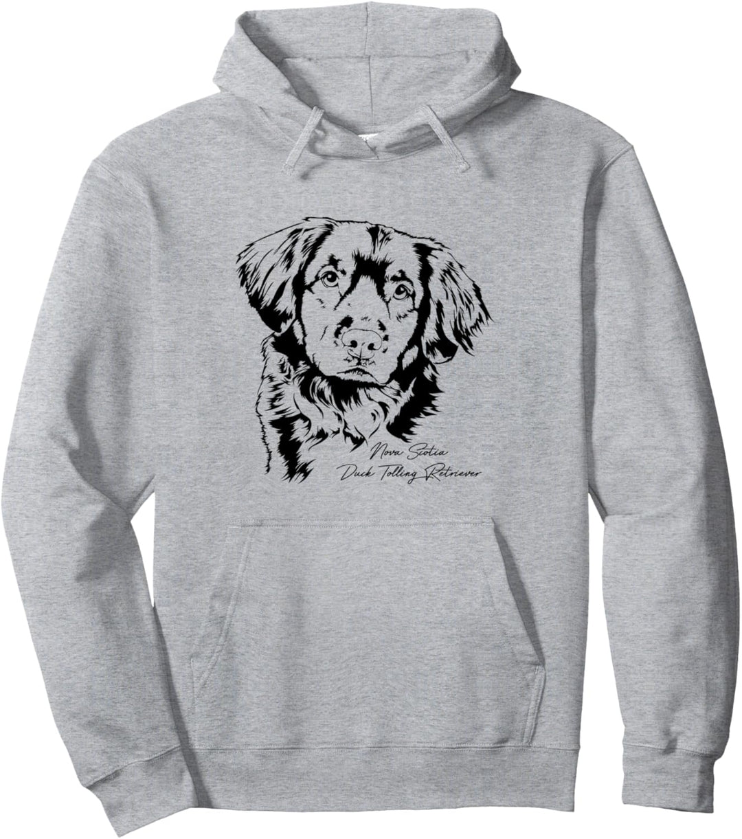 Nova Scotia Duck Tolling Retriever Toller Portrait Hunde Pullover Hoodie