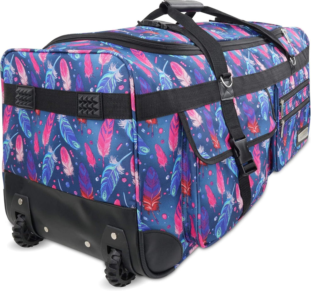 normani® Reisetasche mit Rollen 80 Liter Volumen Jumbo Big-Travel Reisetrolley riesige XXL in vielen