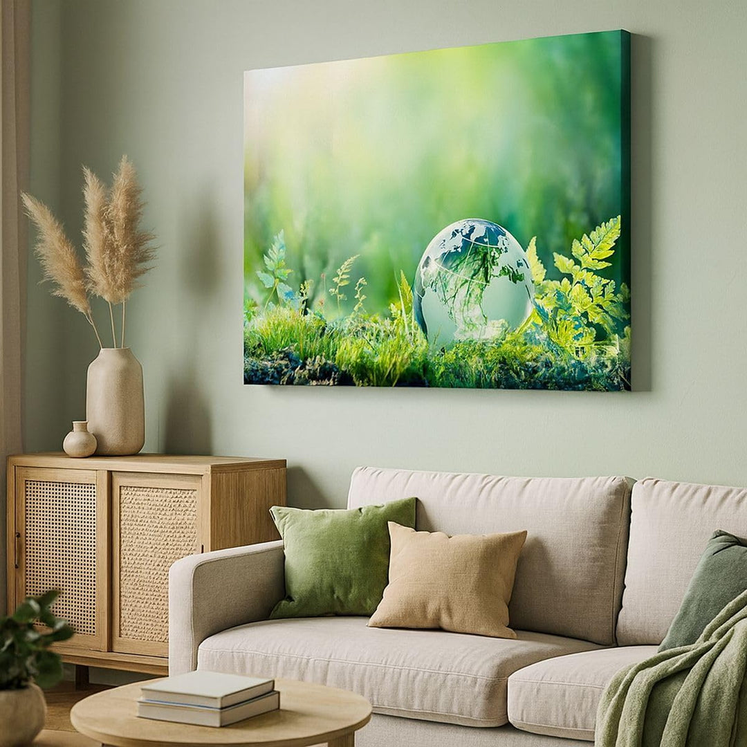 ARTTOR Bilder auf Leinwand 100x70cm Leinwandbild mit Rahmen natur natur Gross Wanddeko Bild Schlafzi