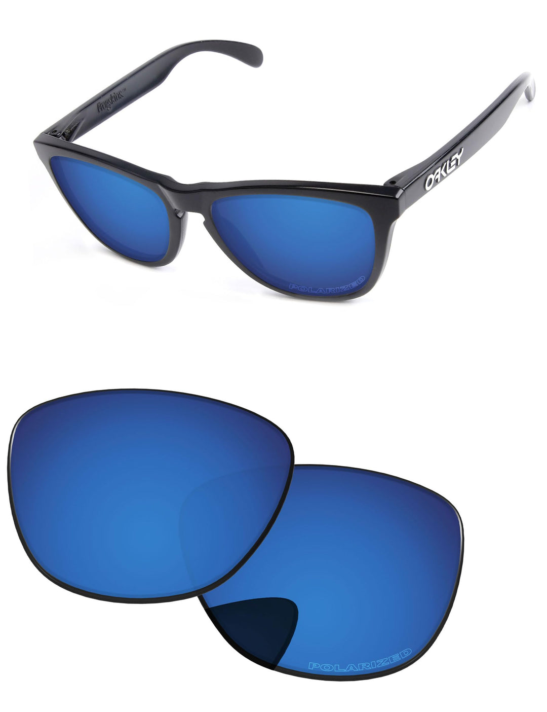 PapaViva Ersatzlinsen für for Oakley Frogskins OO9013 Deep Water - Polarized, Deep Water - Polarized