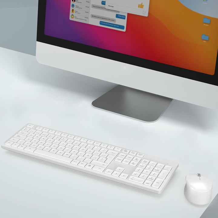LeadsaiL Kabellose Tastatur und Maus, ergonomische kabellose Tastatur und Maus, Spanisch QWERTY, vol