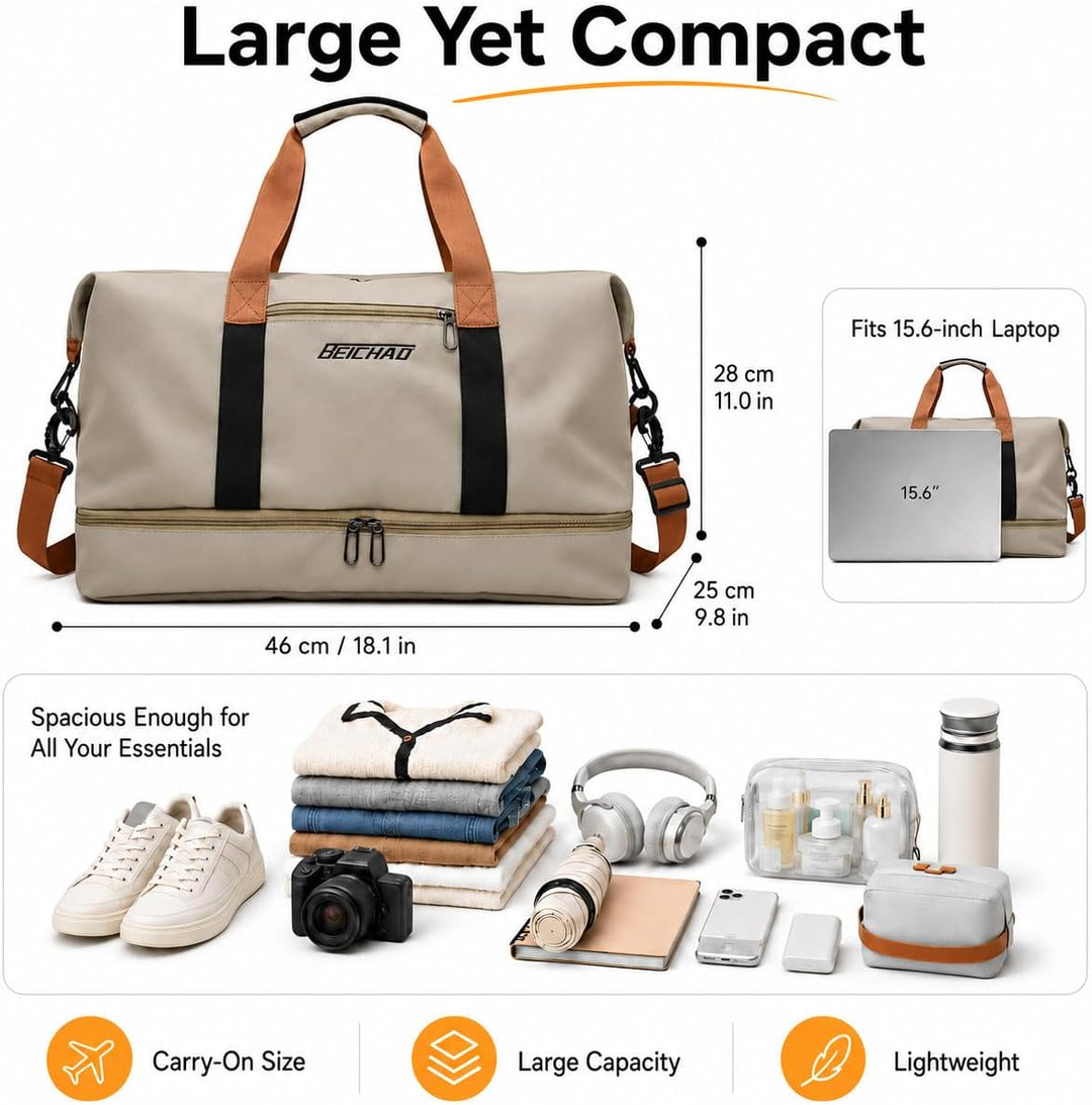 lafo Sporttasche &amp; Reisetasche für Damen und Herren, Wochenendtasche Gym Bag, wasserdichte Schwimmta