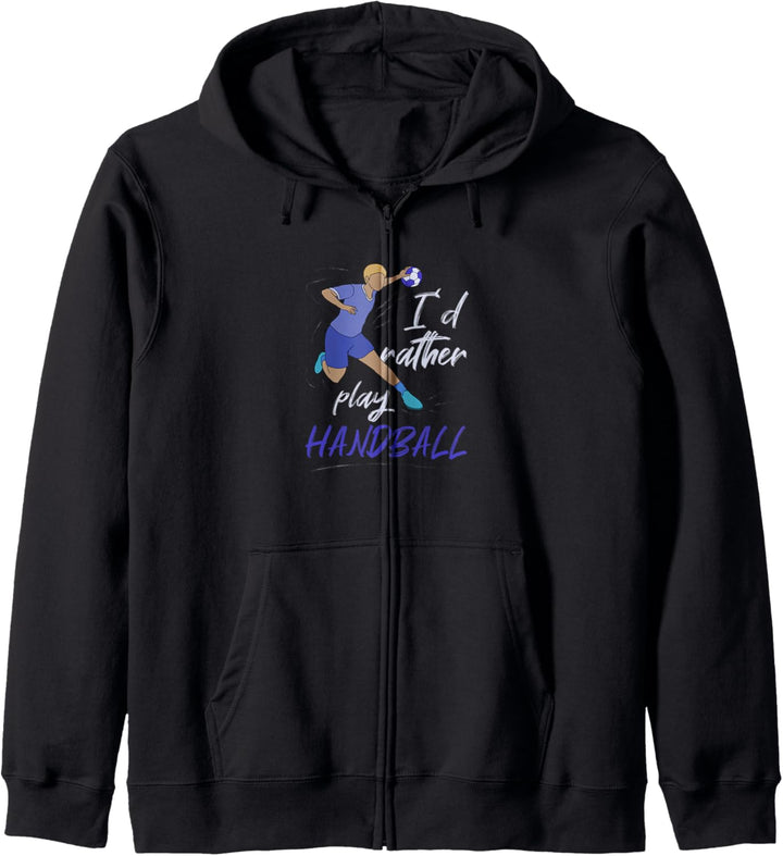Eher Handball spielen Lustiger Spruch Hallensport Kapuzenjacke