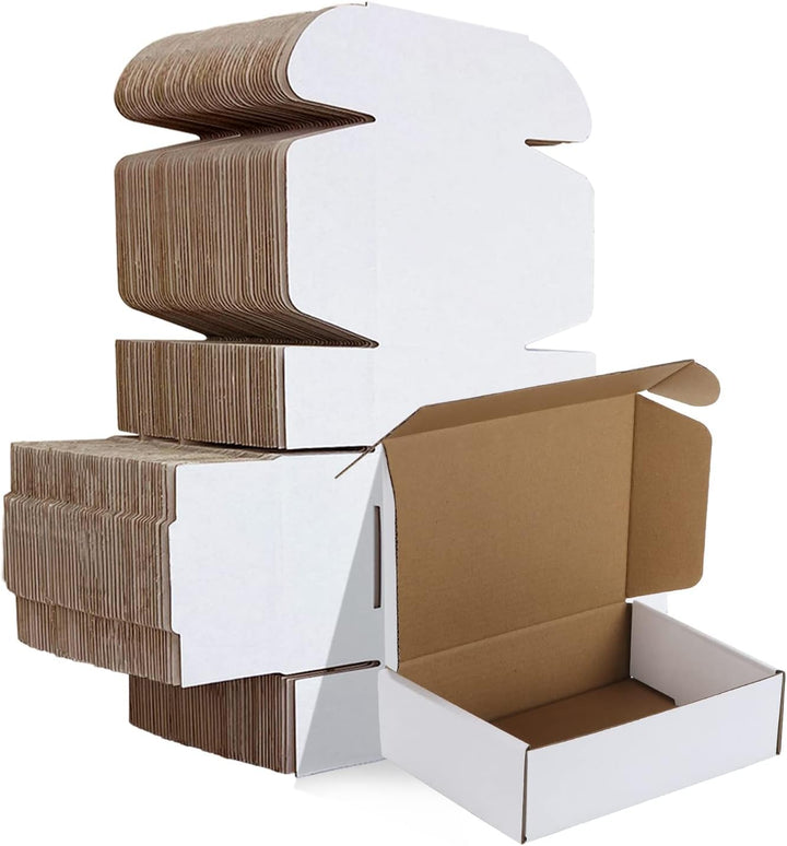 HORLIMER 50 Stück Versandkartons Kleine Kartons Boxen, Faltkarton Verpackungskartons für Warensendun