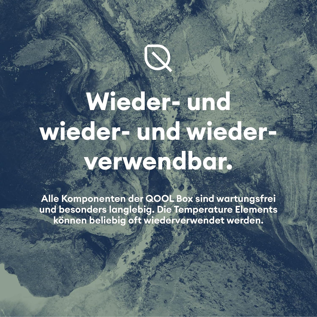 QOOL Kühlbox M | 27L | Made in Germany | blau | Hightech Kühlbox ohne Strom | Bis zu 10 Tagen autark