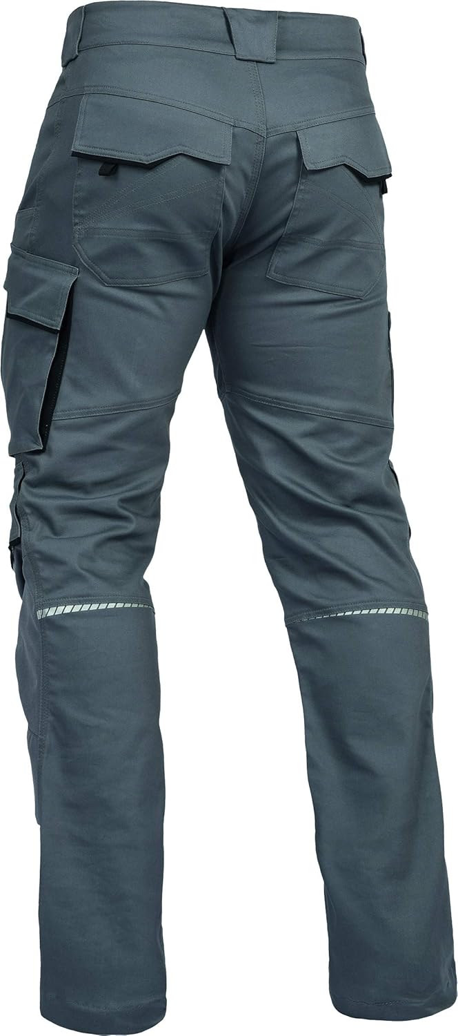 LEIB WÄCHTER Flex-Line Arbeitshose Bundhose Premium grün-schwarz mit Spandex … 24 Grau/Schwarz, 24 G