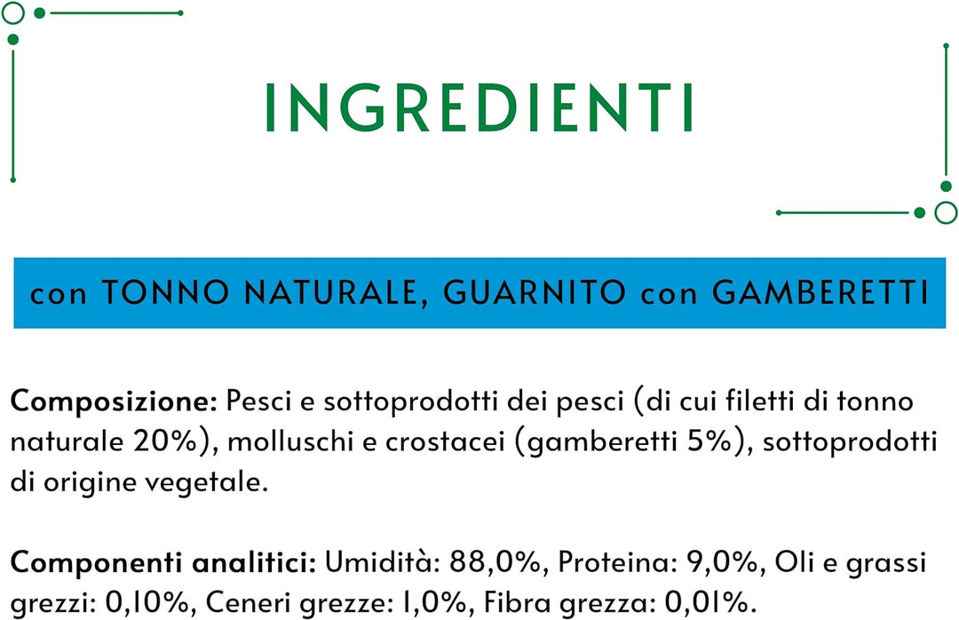 Gourmet Crystal Soup zarte Brühe für Katzen, mit natürlichem Thunfisch, garniert mit Garnelen, 40 g,