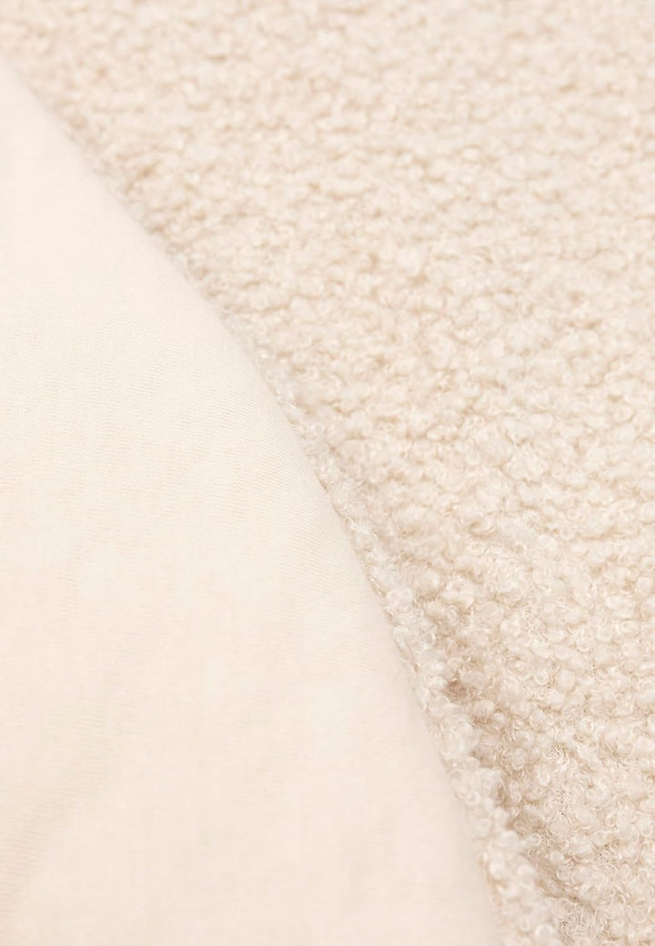 Jollein Krabbeldecke für Baby - Boucle, Naturel - Laufgittereinlage - Ø 95cm - Spieldecke Baby - Cre
