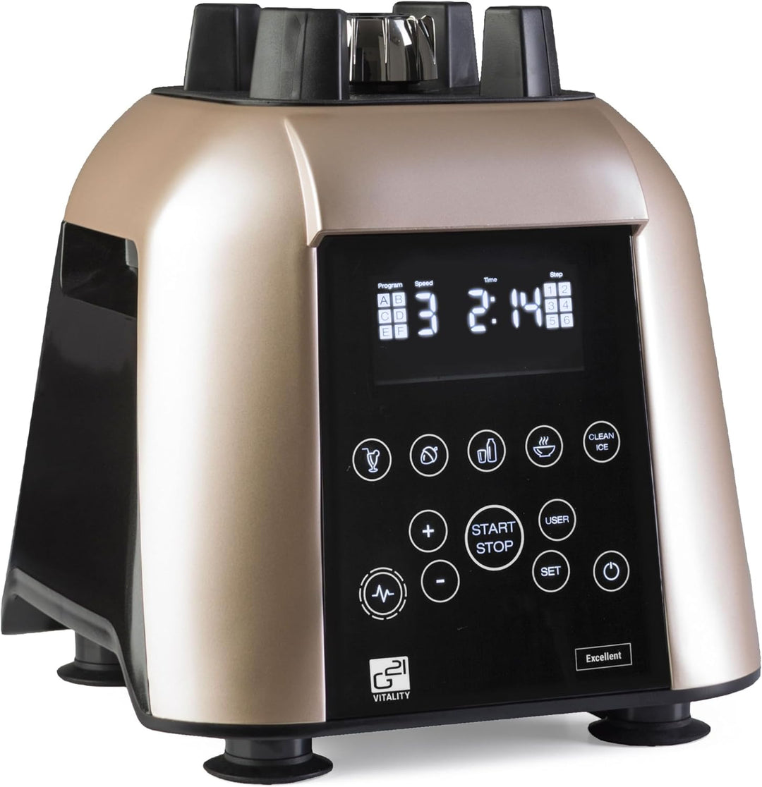 Blender G21 Excellent, Cappuccino, 1.700 W, 32.000 U/min, BPA-frei, Behälter von 2,5 l, 11 Programme