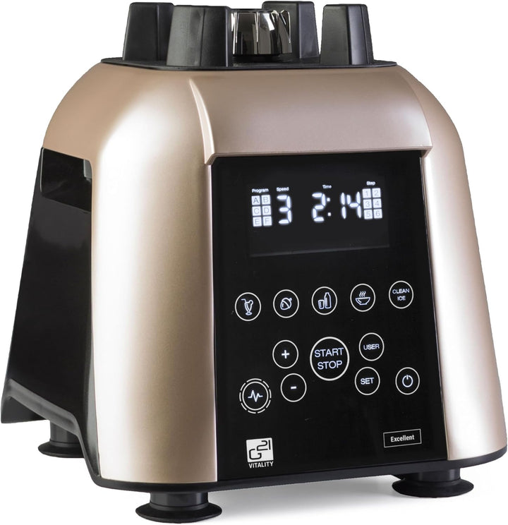Blender G21 Excellent, Cappuccino, 1.700 W, 32.000 U/min, BPA-frei, Behälter von 2,5 l, 11 Programme