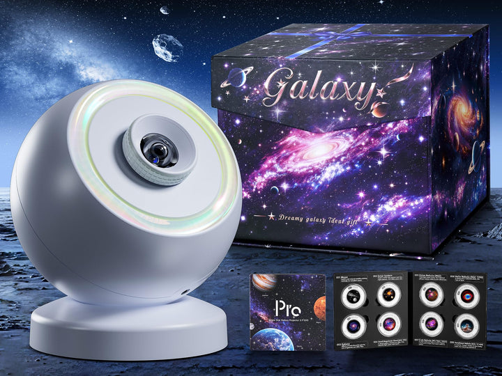 PIKOY Sternenhimmel Projektormit mit 16 Discs, White Noise Machine mit 29 Klängen & Bluetooth Lautsp
