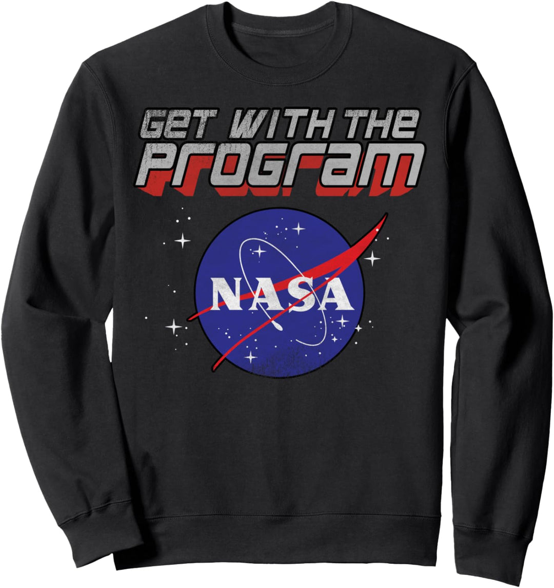 NASA Get With The Program Text Logo Sweatshirt