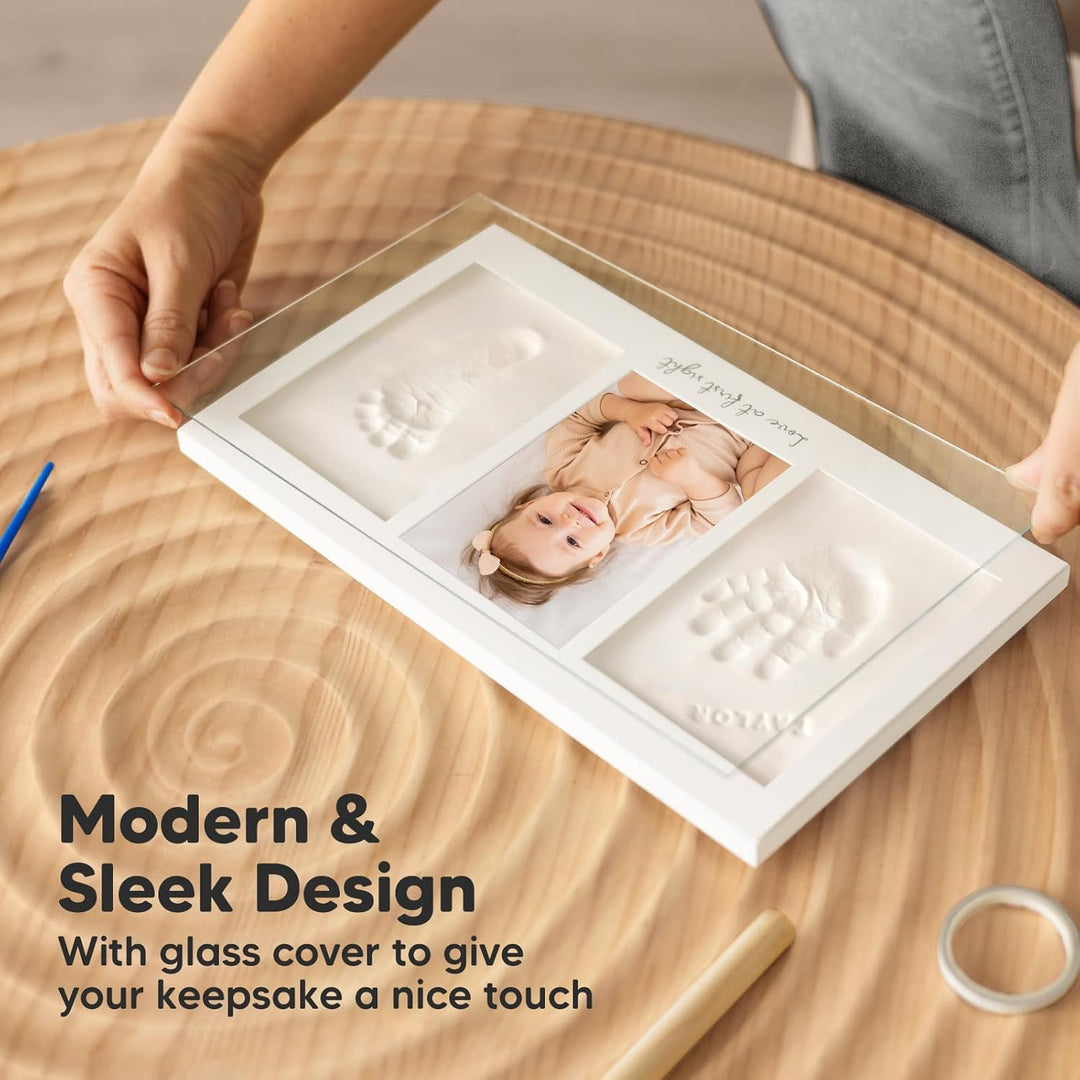 Baby Handabdruck und Fussabdruck Set - Gipsabdruck Baby Hand und Fuss für Neugeborene - Handabdruck