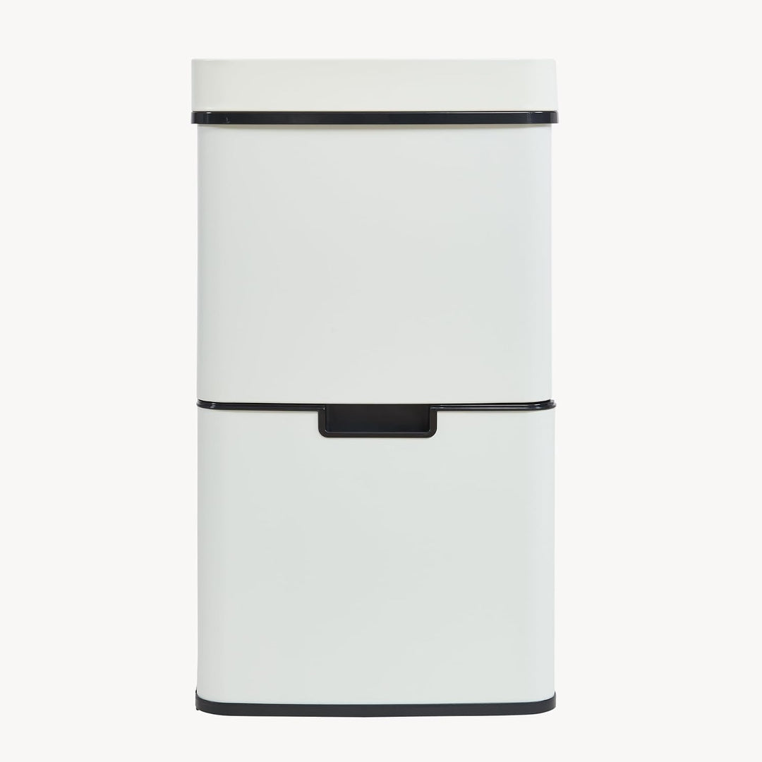 [en.casa] Sensor Mülleimer Venna Küche Mülltrennsystem 3 Fächer 62 L Abfalleimer Edelstahl mit Decke