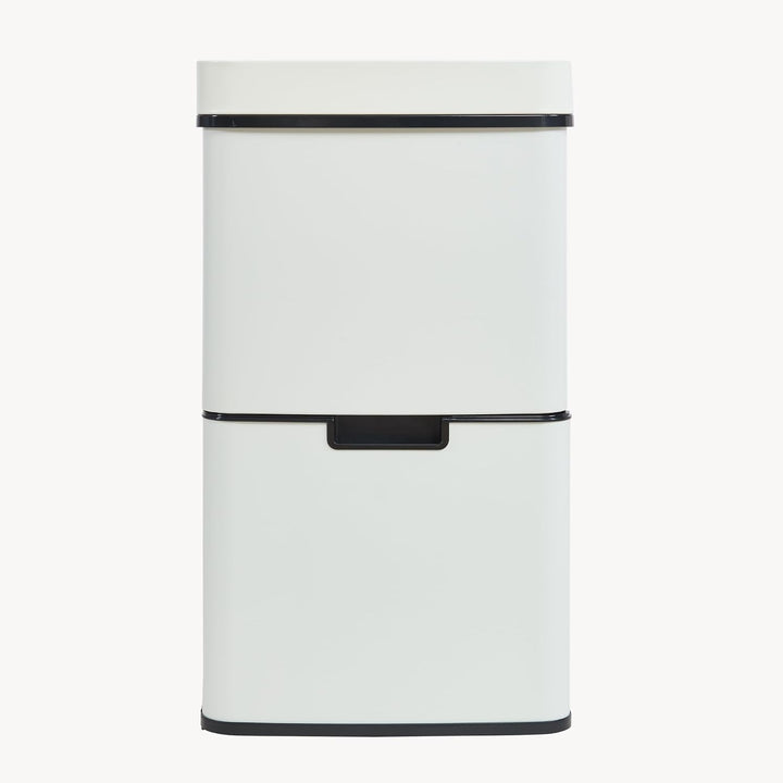 [en.casa] Sensor Mülleimer Venna Küche Mülltrennsystem 3 Fächer 62 L Abfalleimer Edelstahl mit Decke