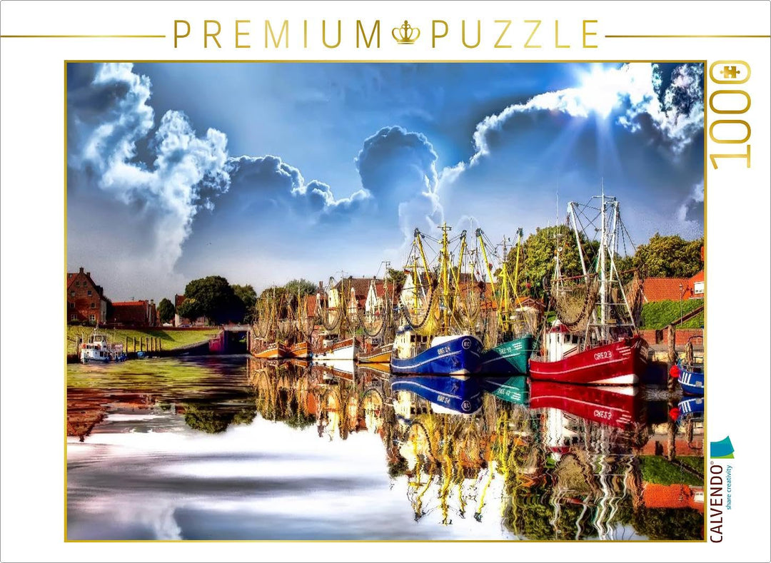 CALVENDO Puzzle Der Hafen Greetsiel 1000 Teile Lege-Grösse 64 x 48 cm Foto-Puzzle Bild von Peter Rod