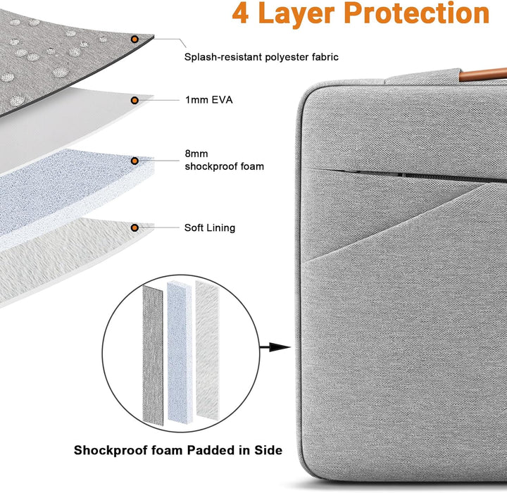 TECOOL 14 Zoll Laptop Tasche Hülle Laptoptasche für 14 Zoll Lenovo HP Dell Acer Asus Notebook Chrome