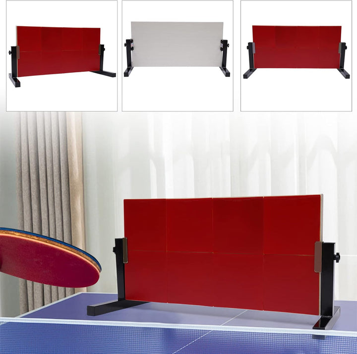 Tischtennis Rebound Board mit 8 roten Gummis, Pingpong Rückprallbrett Selbst-Training Ausrüstung, Ha
