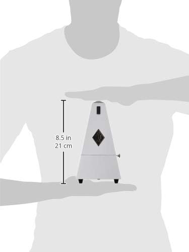 Wittner 903557 Taktell Pyramidenform Metronom Kunststoffgehäuse mit Glocke hellsilber-matt