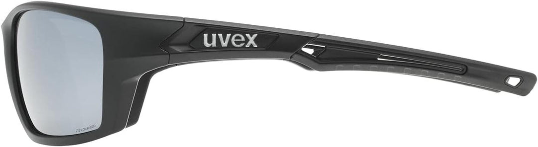 uvex Unisex Sportstyle 232 P Sportbrille (1er Pack) Einheitsgrösse Black Mat/Silver, Einheitsgrösse
