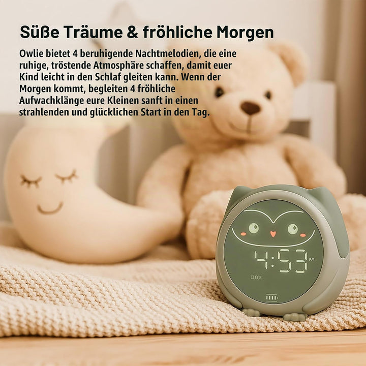 Cloud b Owlie Der Magische Schlaftrainer und Wecker | Schlaftrainings-Uhr für Kinder | 3 Lichtmodi |